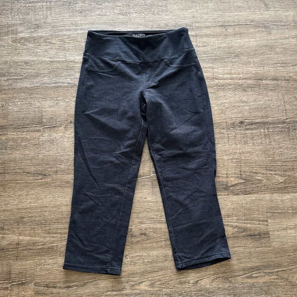 Teezher Pull On Legging Capri Pants ~ Sz S ~ Blue ~ Mid Rise ~ 20.5" Inseam